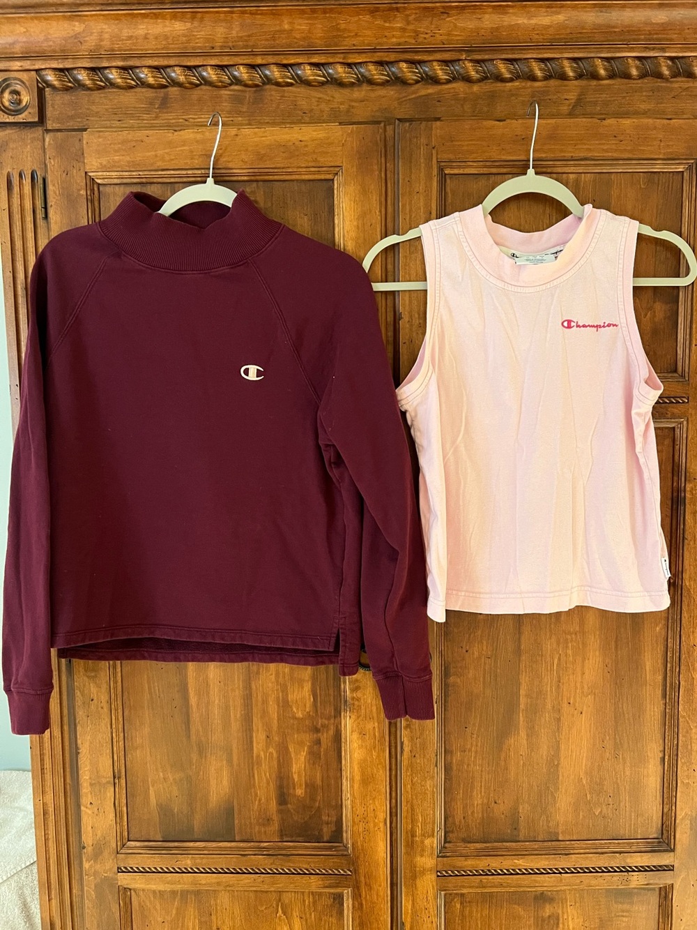 Champion Maroon Sweatshirt | SZ M | Champion Pink Tank | SZ S | Great Condition